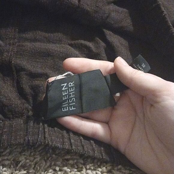 Eileen Fisher Womens Size XL Brown Capri Italian Fabric, Stretchy Waist - Picture 8 of 8